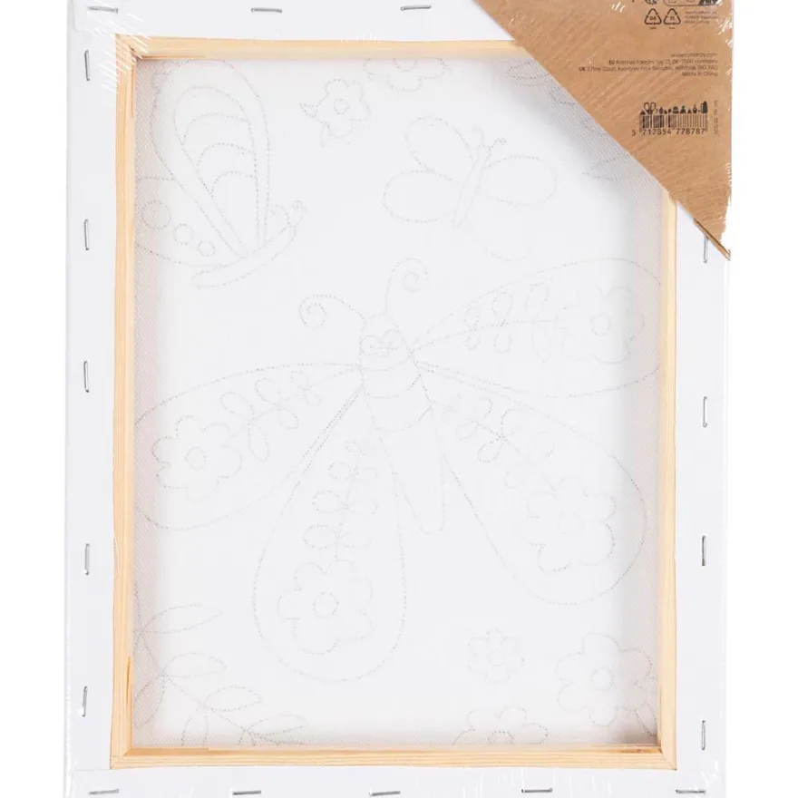 Målarduk 24 x 30 cm – Leende fjäril