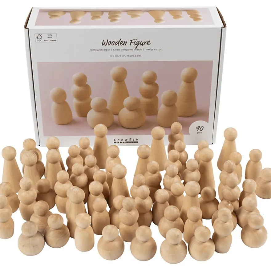 Måla själv – Träfigurer, 90 st.