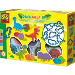 Modellera 7 x 90 g + 7 former – Dinosaurier