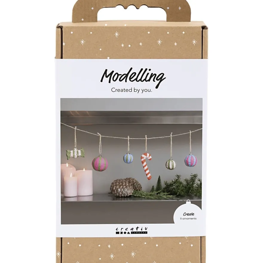 Modelleringspaket med pappersmassa – Julpynt
