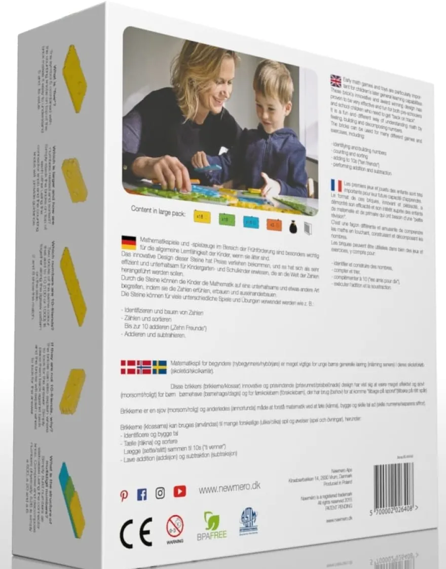 Newméro-brickor (3-9 år), 57 delar