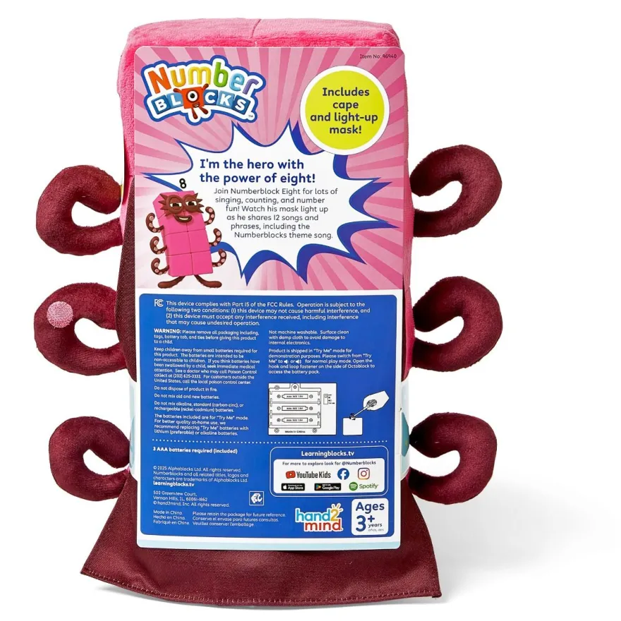 Numberblocks-plysch – Sing-Along med Åtta