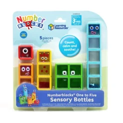 Numberblocks-sensoriska flaskor – Ett till Fem