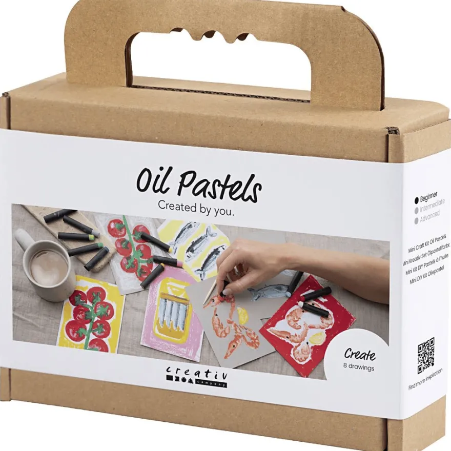Oljepastellkit – konstkort, 8 st.