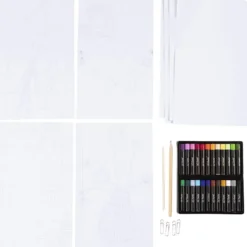 Oljepastellkit – 4 olika motiv