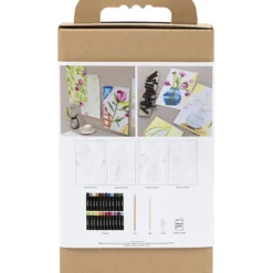 Oljepastellkit – 4 olika motiv