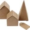 Paket med stansade hus och träd, 24 st.