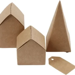 Paket med stansade hus och träd, 24 st.