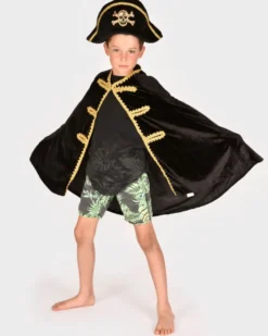 Pirat (cape + hatt), stl. 3-8 år