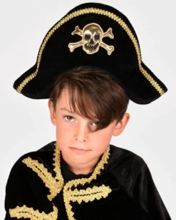 Pirat (cape + hatt), stl. 3-8 år