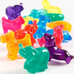 Plastpärlor - Figurmix djur, 55g (ca. 32 st.)