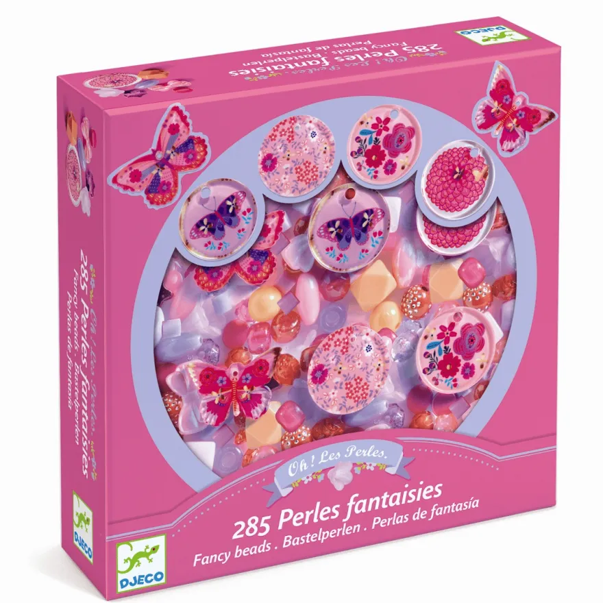 Plastpärlor - Fjärilar, 285 st.