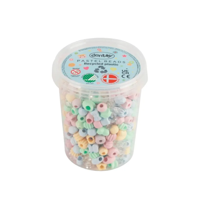Plastpärlor - Pastel, 520 st.