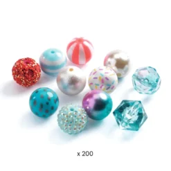 Plastpärlor - Silvermix, 200+ st.