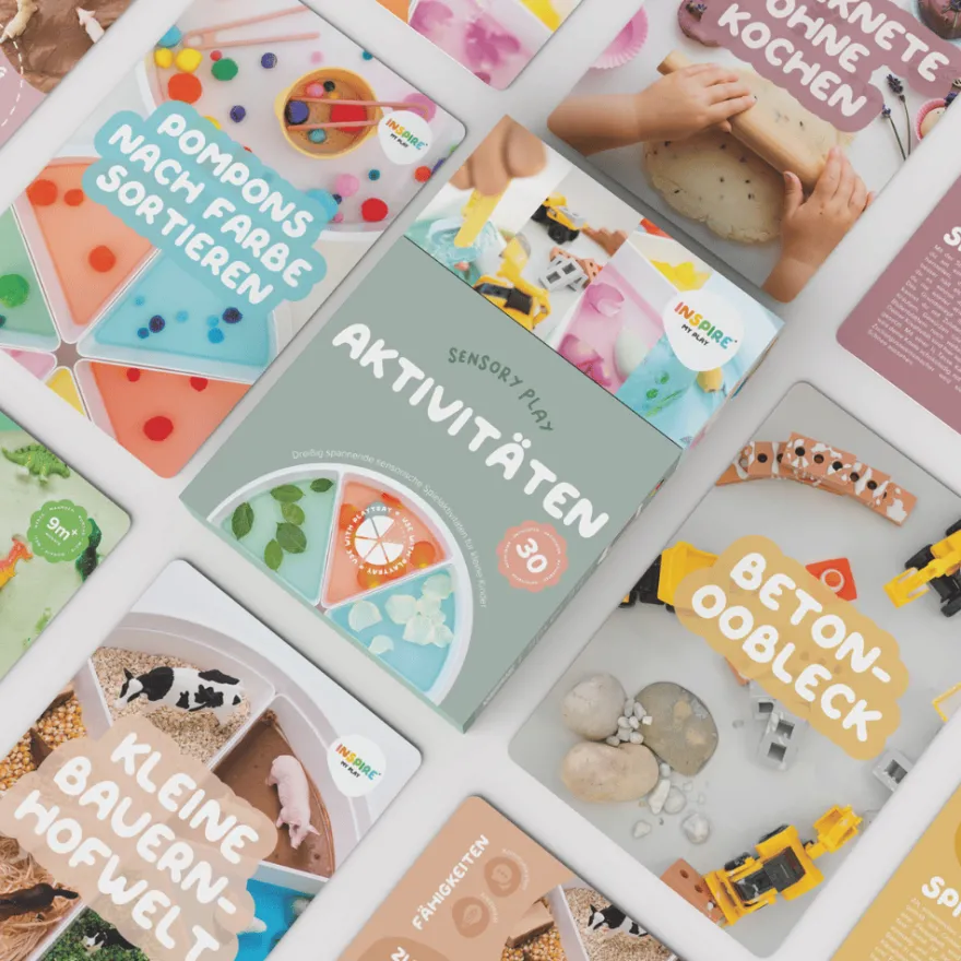 PlayTRAY-aktivitetskort för sensoriska lekar
