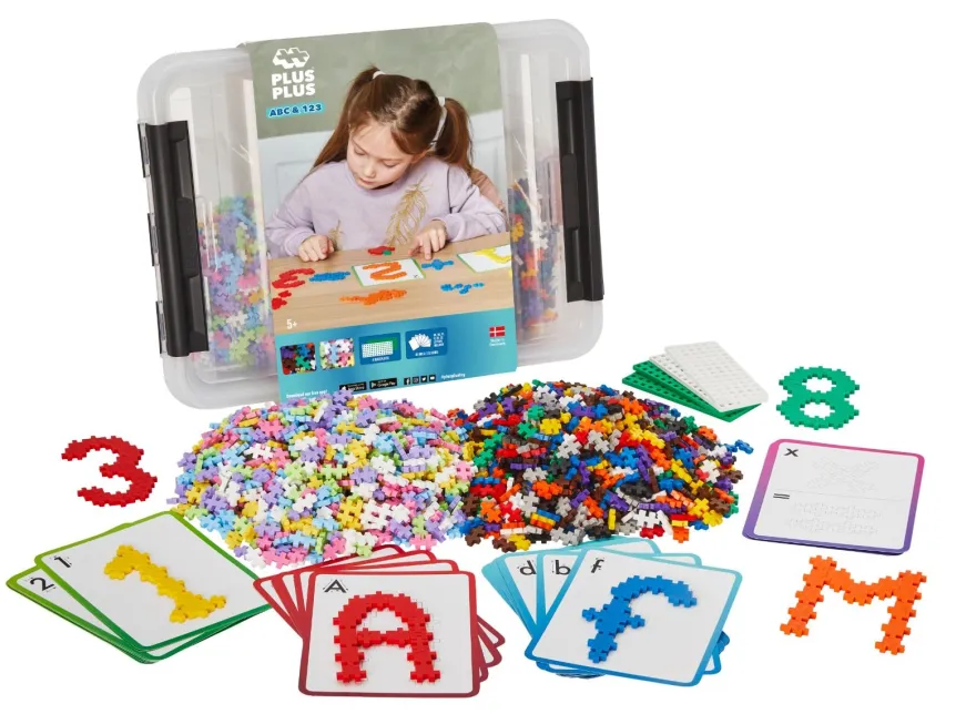 Plus-Plus ABC + 123 Mix inkl. ask, 2 000 st.