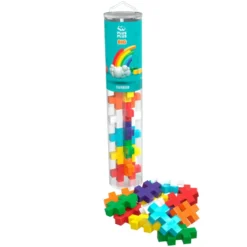 Plus-Plus BIG i rör - Rainbow Mix, 15 st.