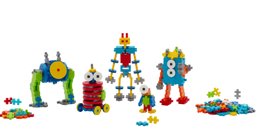Plus-Plus - Inlärningspaket, Bygg robotar, 250 st.