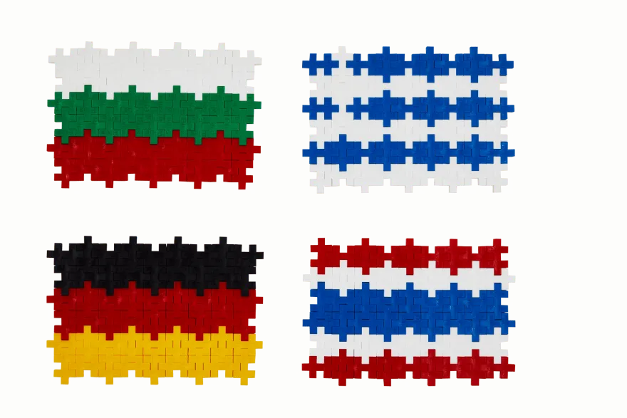 Plus-Plus - Inlärningspaket, Bygg flaggor, 700 st.