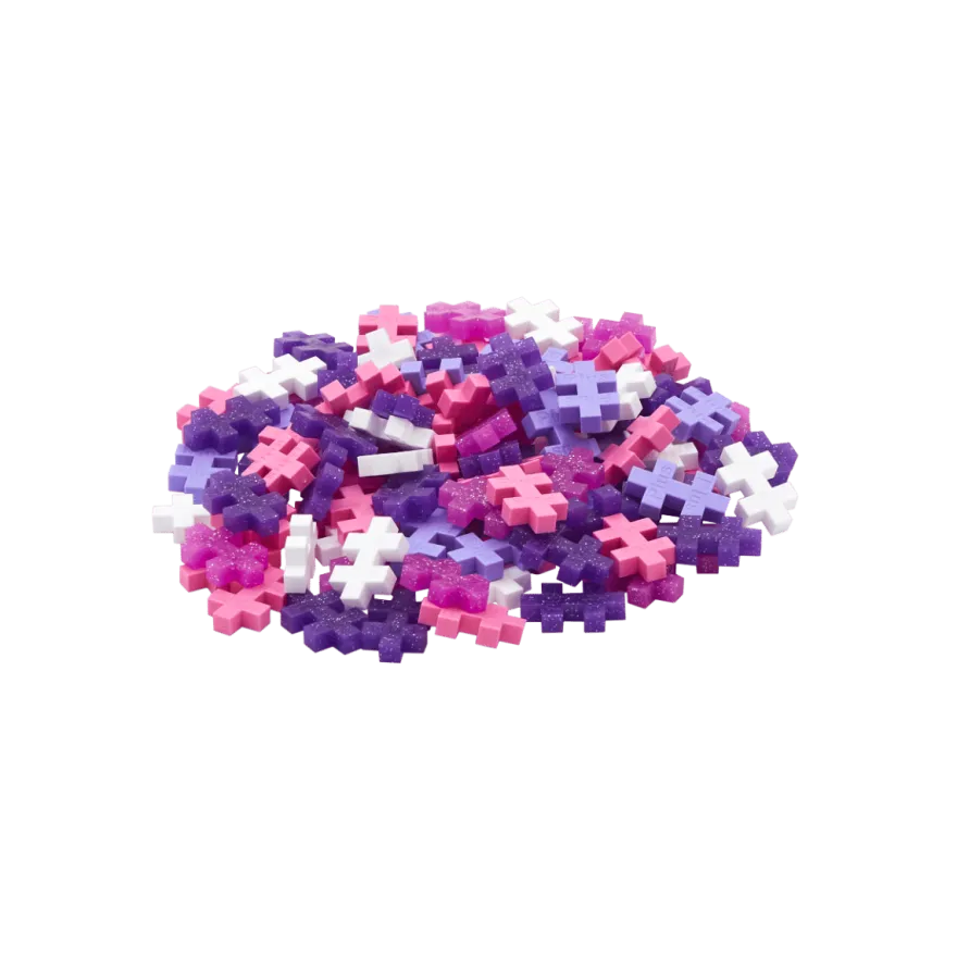 Plus-Plus i rör - Glitter Mix, 100 st.