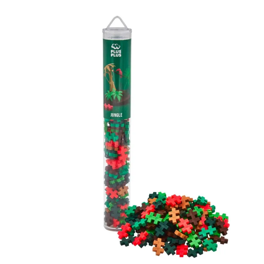 Plus-Plus-rör - Djungelmix, 100 bitar