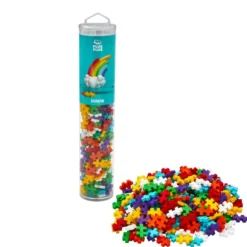 Plus-Plus-rör - Regnbågsmix, 240 bitar