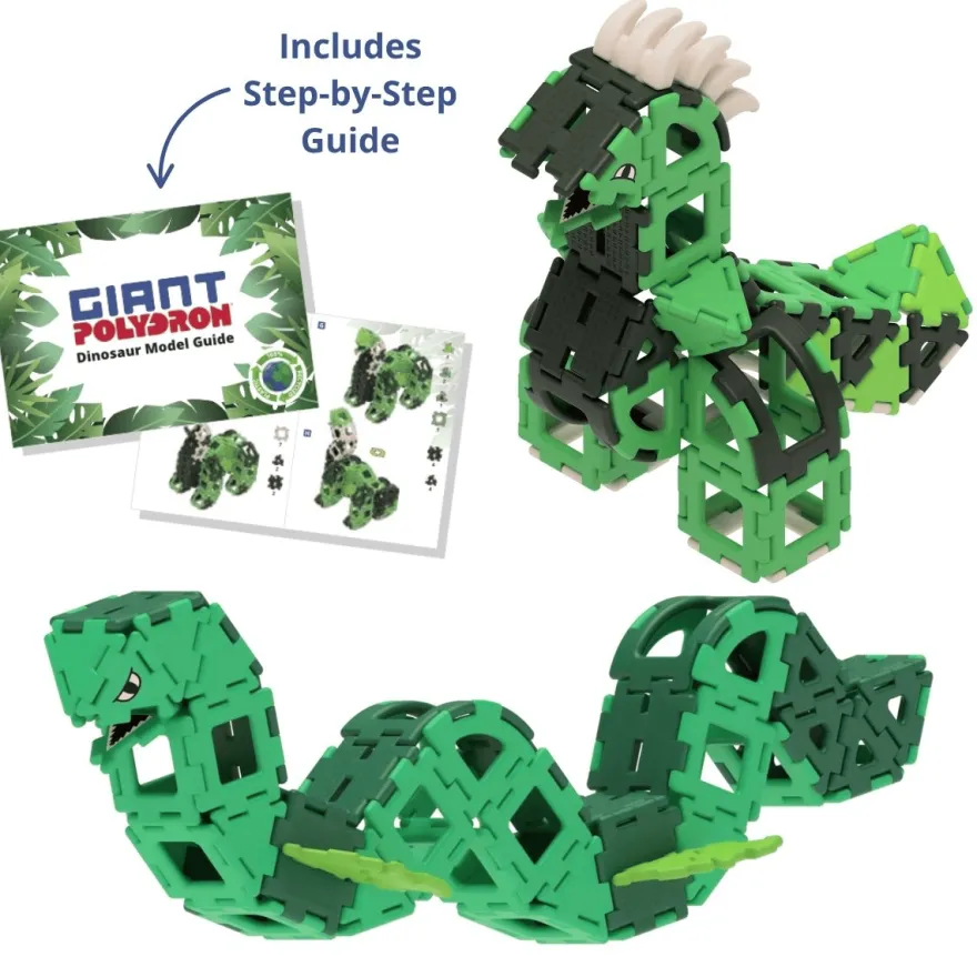 Polydron Large – Dinosaurier, 130 delar