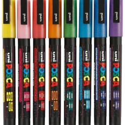 Posca Tuschpennor PC-3M - Glitter, 8 st.