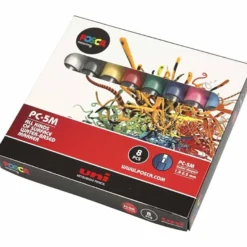 Posca Tuschpennor PC-5M - Grundfärger, 8 st.