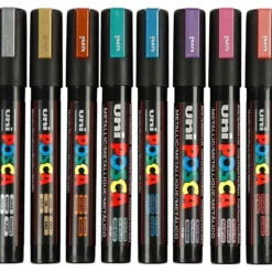 Posca Tuschpennor PC-5M - Metallic, 8 st.