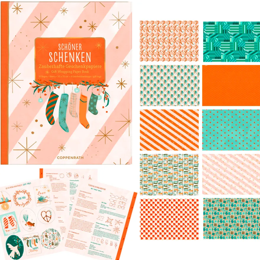 Presentpapper i bokform - Cozy Christmas