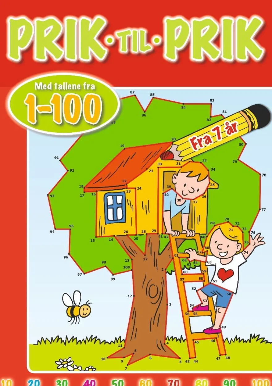 Prick-till-Prick-bok 1-100 - Trä