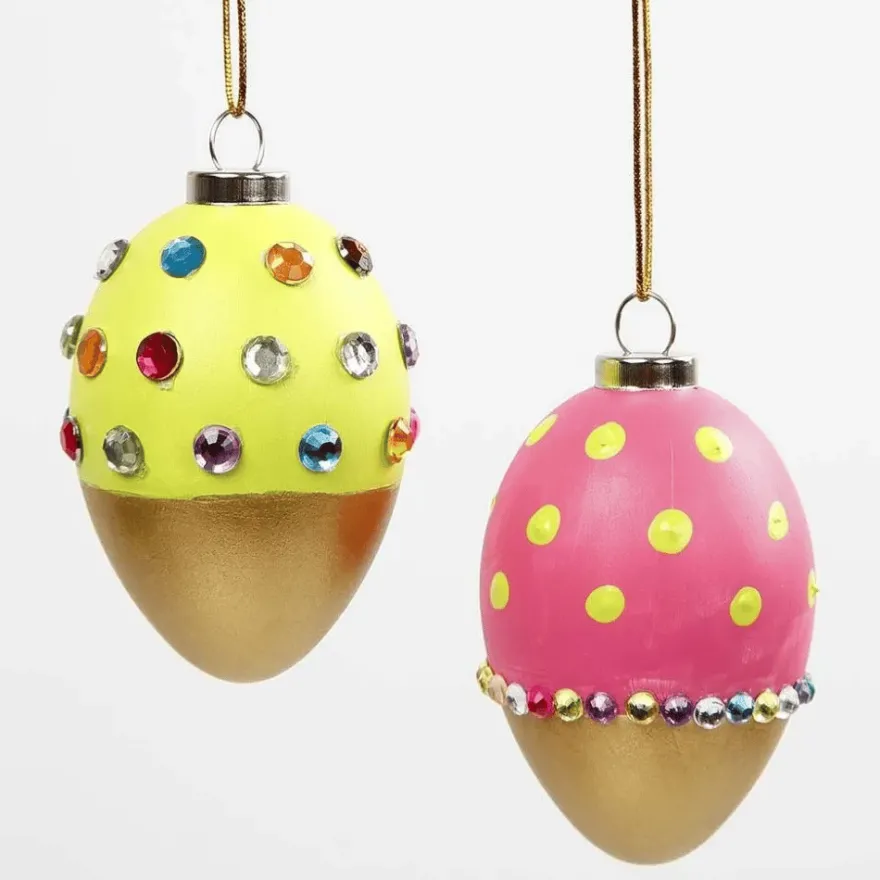 Påskägg av plast, 12 st. H: 6 cm.