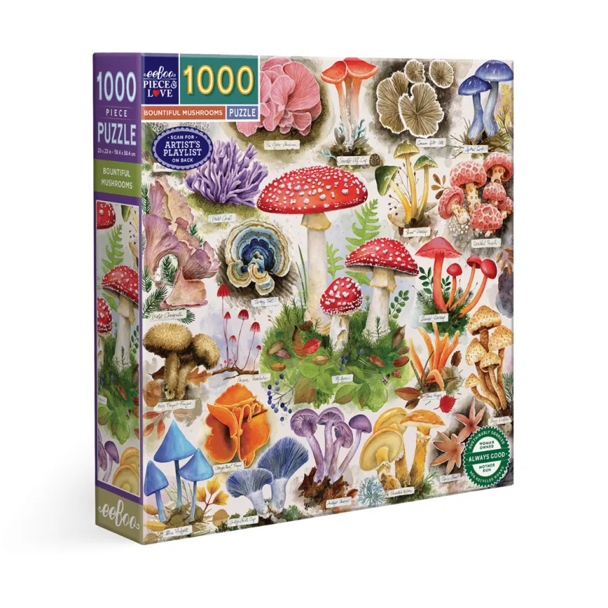 Pussel med 1.000 bitar - Bountiful Mushrooms