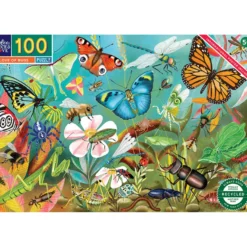 Pussel med 100 bitar - Insekter
