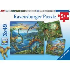 Pussel med 3 x 49 bitar – Dinosaurier