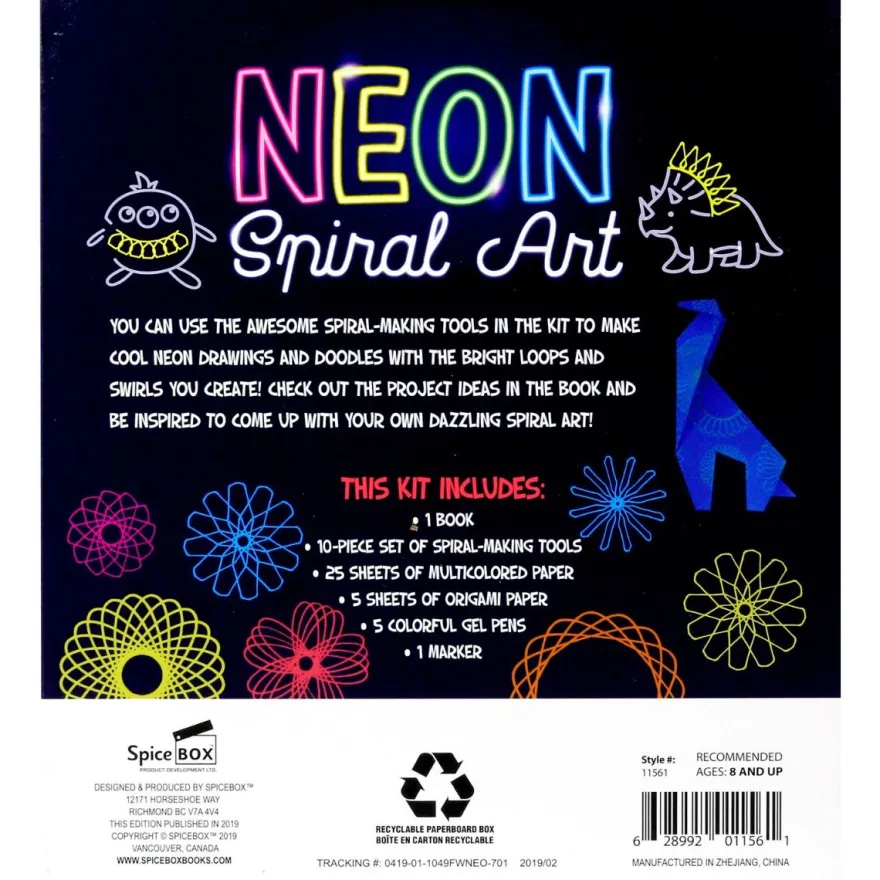 Pysselpaket – Neon Spiral Art