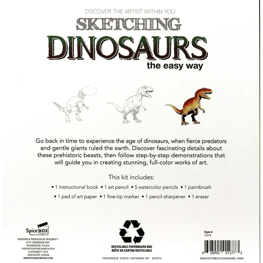 Pysselpaket – Sketching Dinosaurs