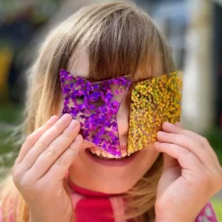 Regnbågeformer med glitter, 21 st.