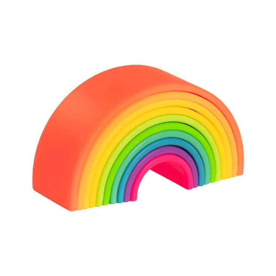 Regnbåge i silikon - Neon, 10 delar