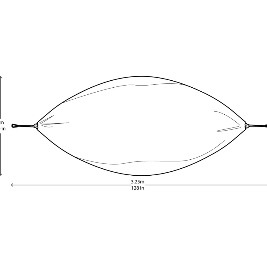 Reshängmatta, dubbel (nylon) – Grå
