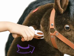 Rid Själv - Häst, mörkbrun, vit mule, Small