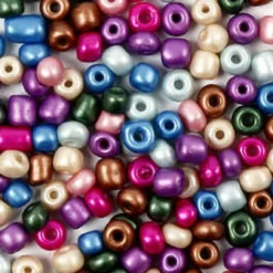 Rocailles-pärlor 5 mm - Metallicfärger, 720g