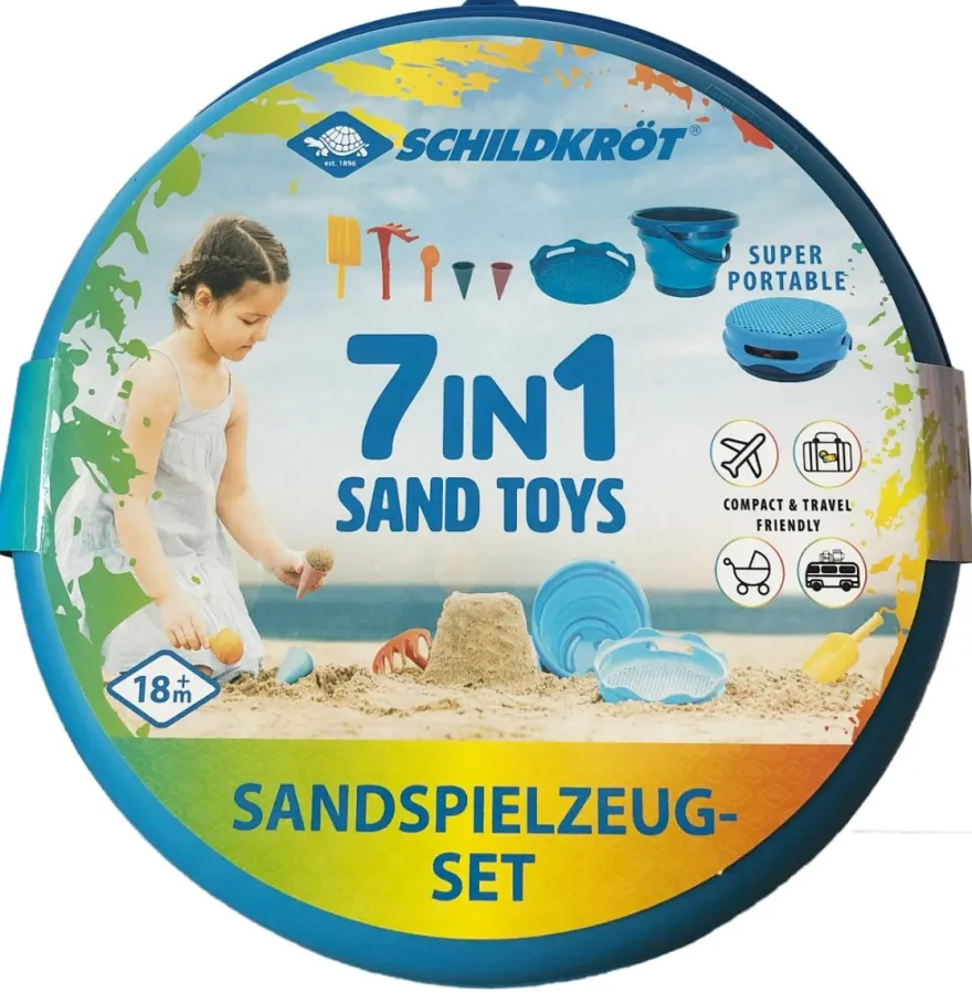 Sandlek - Hinkpaket med 7 delar - Blått