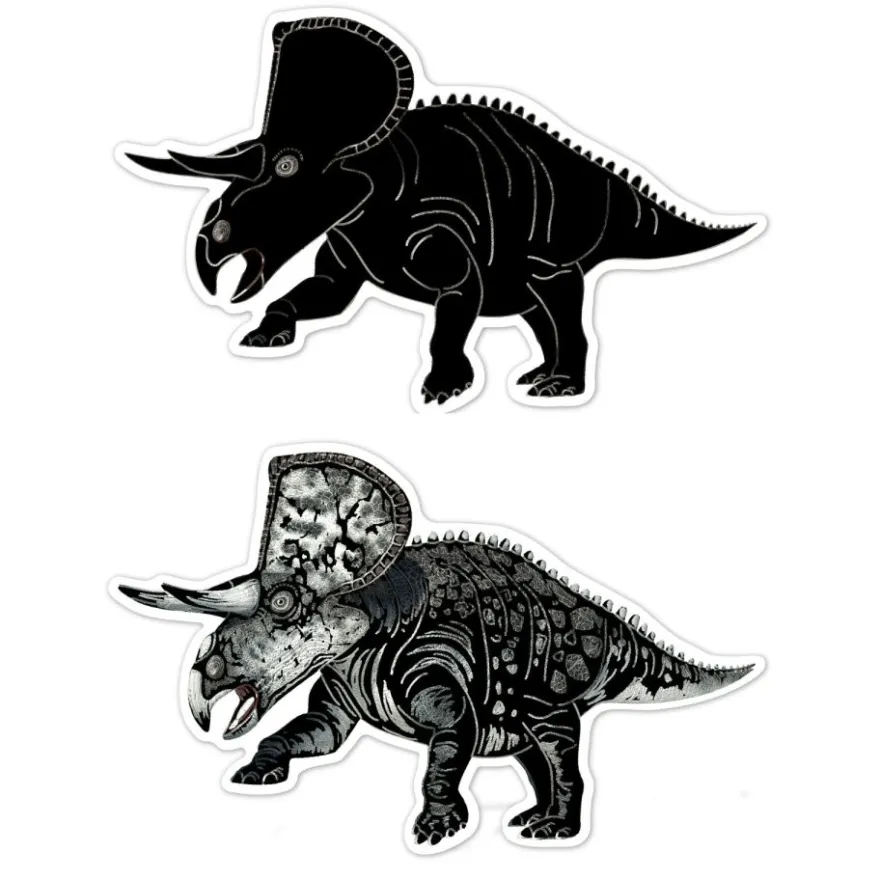 Scratch – klistermärken – dinosaurier, 4 st.