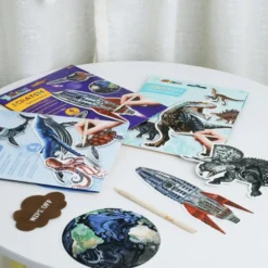 Scratch – klistermärken – dinosaurier, 4 st.