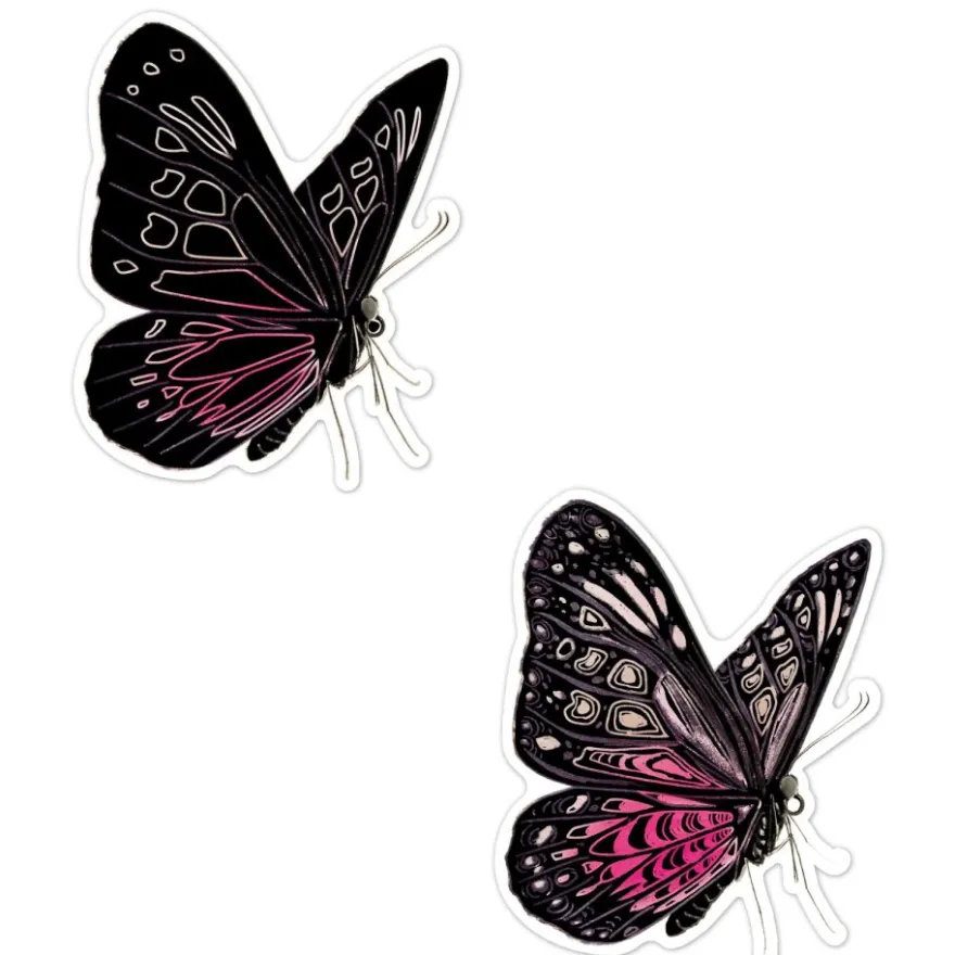 Scratch – klistermärken – fjärilar, 4 st.
