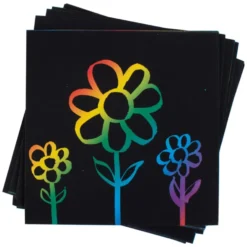Scratchkort 15 x 15 cm – Regnbåge, 100 st.