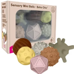 Sensoriska bollar, mini - Boho Chic, 6 st.