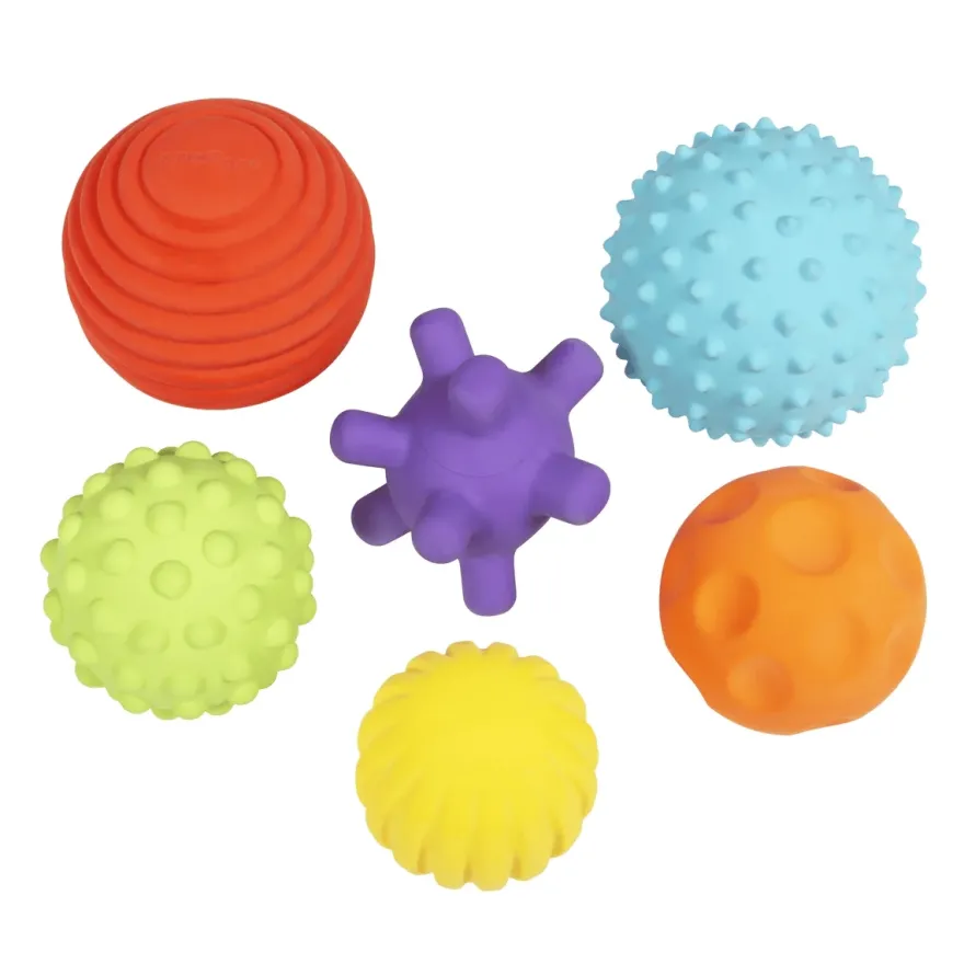 Sensoriska bollar – Mix, 6 st.